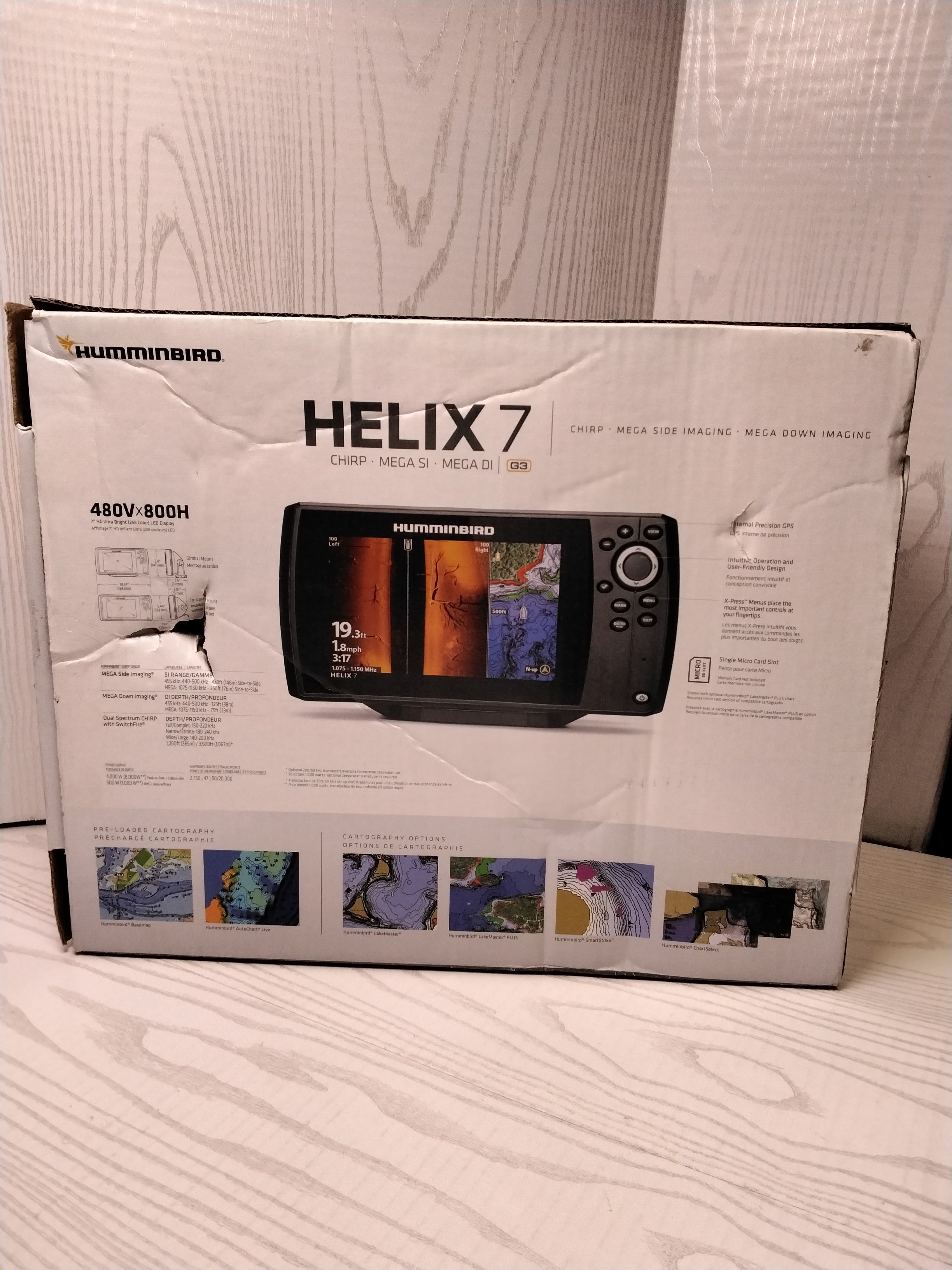 Humminbird 410950-1 HELIX 7 CHIRP MSI (MEGA Side Imaging) GPS G3 Fish Finder (7899806269678)